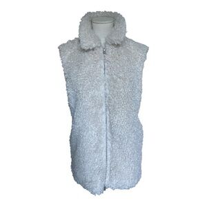 Rails Orion Sherling Vest Cream Sleeveless Fuzzy Cozy Size XS